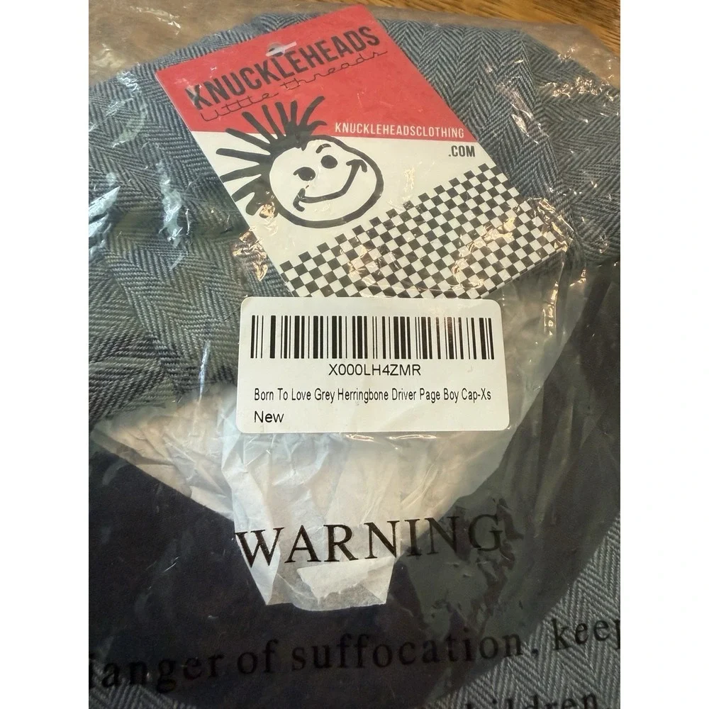 New Kids Knuckleheads Clothing Gray scally Cap hat XS Irish